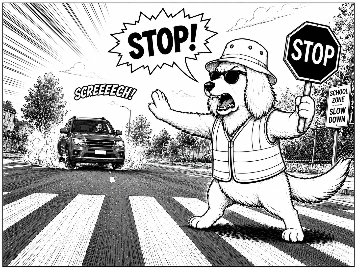 Toby colouring page 6